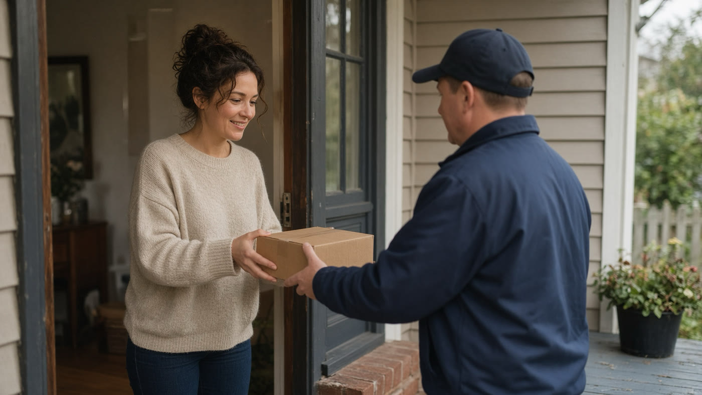 Patient receiving medication delivery